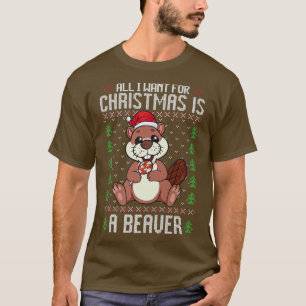 Weihnachtsbiber Ugly Xmas Weihnachtsgebäck T-Shirt