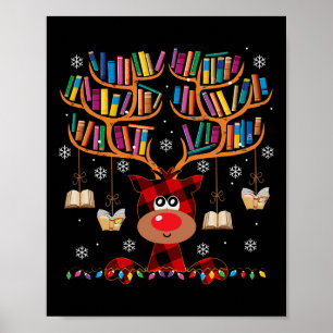 Weihnachtsbibliothek Rentier Matching Familienbuch Poster