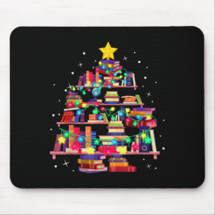 Weihnachtsbibliotheksbaum Liebe Lesen Bücher Nerd  Mousepad