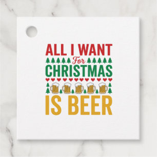 Weihnachtsbier Lustiges Weihnachts-Trinkdesign Geschenkanhänger