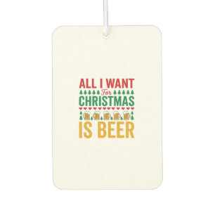Weihnachtsbier Lustiges Weihnachtsgetränkedesign Autolufterfrischer