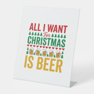 Weihnachtsbier Lustiges Weihnachtsgetränkedesign Sockelschild