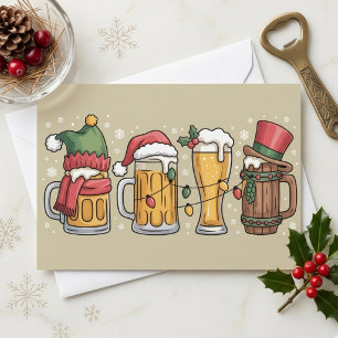 Weihnachtsbier-Trinker-Geschenk-Party-Geist  Feiertagskarte