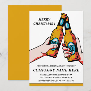 Weihnachtsbiere der Firma Party Einladung