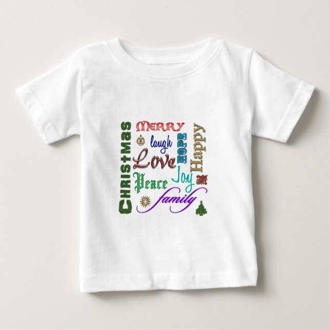 Weihnachtsbild Baby T-shirt (Vorderseite)