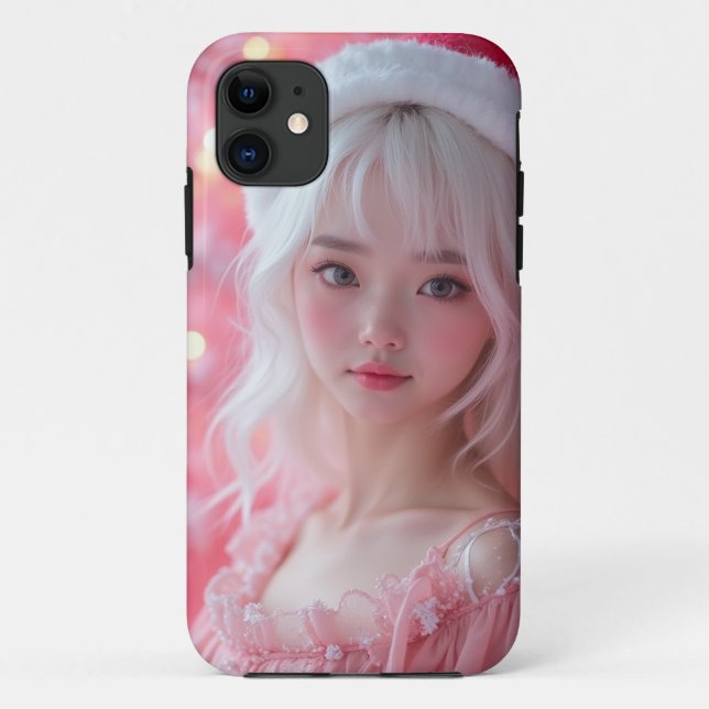 Weihnachtsbild einer Frau in Südkorea. Case-Mate iPhone Hülle (Rückseite)
