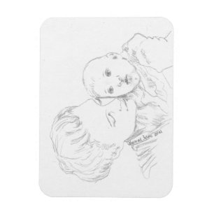 Weihnachtsbild "Madonna und Kind" Magnet