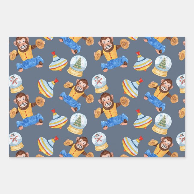 Weihnachtsbilder - Papierblätter Geschenkpapier Set (Vorderseite)