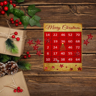 Weihnachtsbingo Ephemera Scrapbook Paper