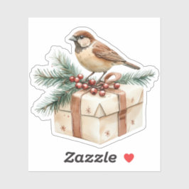 Weihnachtsbird kundenspezifisch geschnitten Vinyl Aufkleber