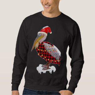 Weihnachtsbird Pelican Weihnachtsmannmütze Kostüm Sweatshirt