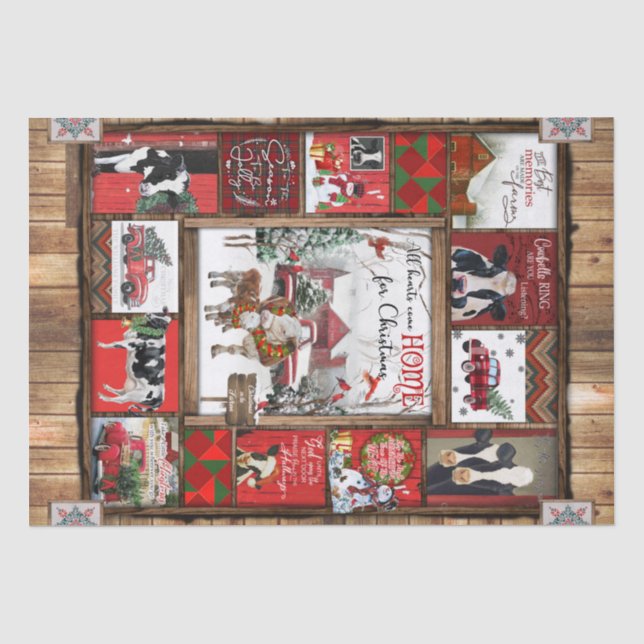 Weihnachtsblanket, Allerheim kommt Zuhause Funny C Seidenpapier (Vorderseite)