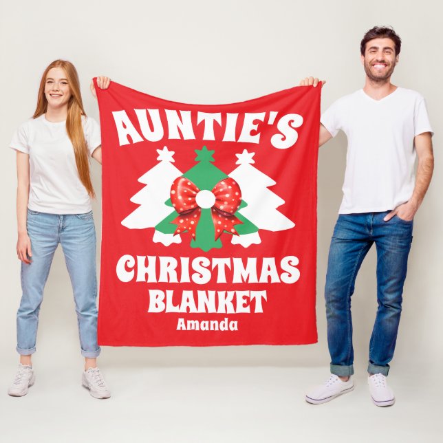 Weihnachtsblanket der personalisierten Tante Fleecedecke (Beispiel)