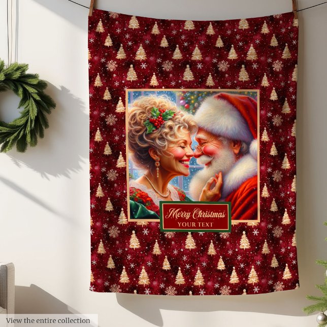 Weihnachtsblanket Geschenk Gemütlicher Vintager We Fleecedecke (Christmas Blanket Gift Cozy Vintage Santa Claus Throw)