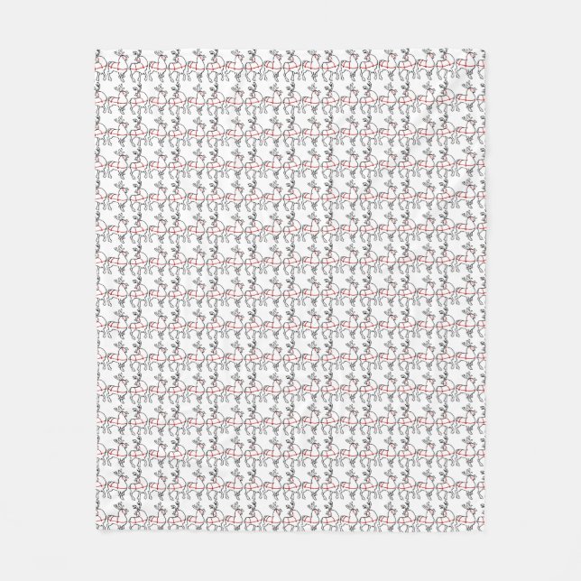 Weihnachtsblanket Holiday Rentier Fleece Blanket (Vorderseite)