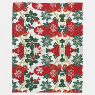Weihnachtsblanket in Rot und Grün Fleecedecke