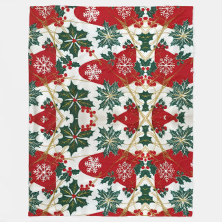 Weihnachtsblanket in Rot und Grün Fleecedecke