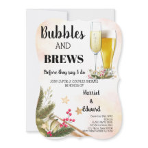 Weihnachtsblase & Brautpaare Dusche Einladung