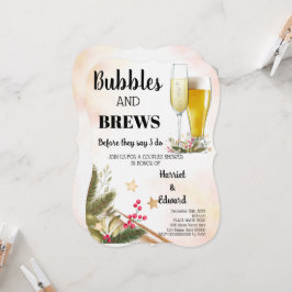 Weihnachtsblase & Brautpaare Dusche Einladung