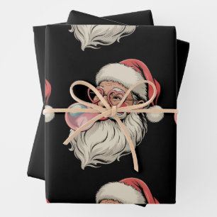Weihnachtsblase Pink Sonnenbrille Weihnachten Weih Geschenkpapier Set