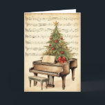 Weihnachtsblatt Musik Grand Piano Feiertagskarte<br><div class="desc">Treten Sie mit unserer "Vintage Christmas Sheet Music Grand Piano Holiday Card" zurück. Diese elegante Karte besticht durch ein klassisches Flügel, das mit Vintag inspirierter Weihnachtsmusik geschmückt ist und die Nostalgie vergangener Zeiten anregt. Feiern Sie die Urlaubssaison mit einer Touch Vintagen Charmes und senden Sie Ihren Lieben mit dieser schönen...</div>