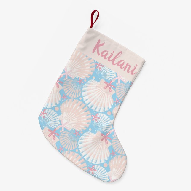 Weihnachtsblau an der Küste Kleiner Weihnachtsstrumpf (Vorderansicht (hängend))