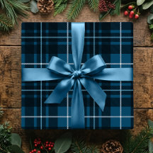 Weihnachtsblau Kariert Traditionelles Fest