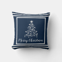 Weihnachtsblauer Kissen