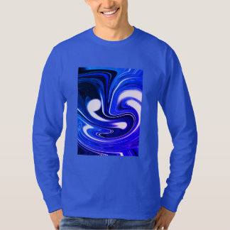 Weihnachtsblauer kosmischer Geist festlich T-Shirt