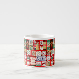 Weihnachtsblock Advent-Illustration Quadratische K Espressotasse