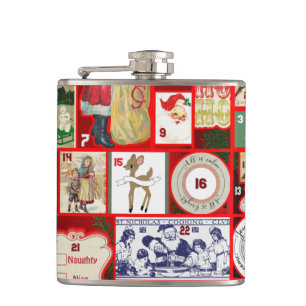Weihnachtsblock Advent-Illustration Quadratische K Flachmann