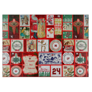Weihnachtsblock Advent-Illustration Quadratische K Schneidebrett