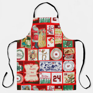 Weihnachtsblock Advent-Illustration Quadratische K Schürze