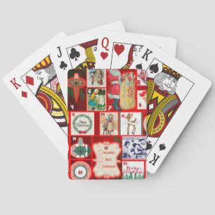 Weihnachtsblock Advent Illustration Quadratische K Spielkarten