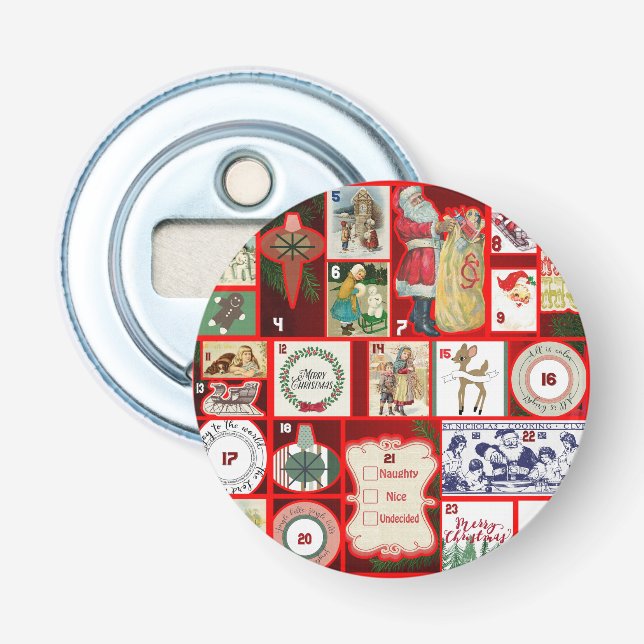 Weihnachtsblock-Illustrationsplätze Flaschenöffner (Vorderseite)