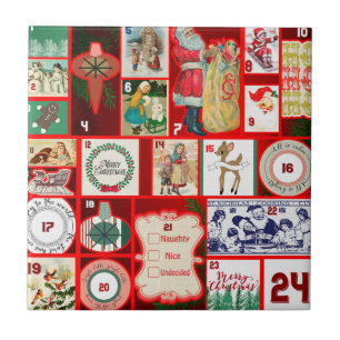 Weihnachtsblock-Illustrationsplätze Fliese