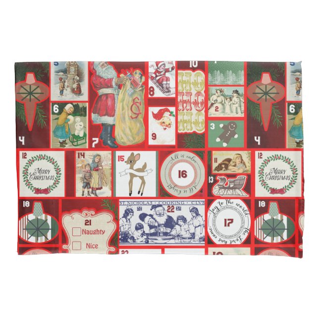Weihnachtsblock-Illustrationsplätze Kissenbezug (Vorderseite)