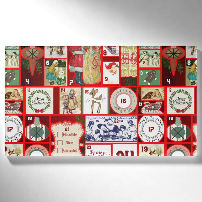 Weihnachtsblock-Illustrationsplätze Namenschild (Vorderseite)