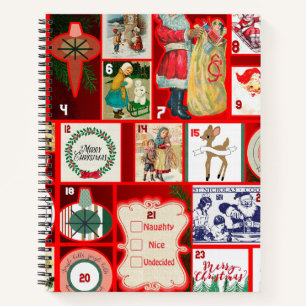 Weihnachtsblock-Illustrationsplätze Notizbuch