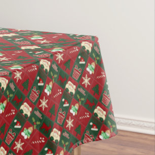 Weihnachtsblöcke-52x70 BAUMWOLLE Tischdecke