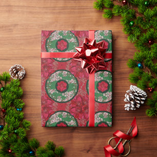 Weihnachtsblumen Geschenkpapier