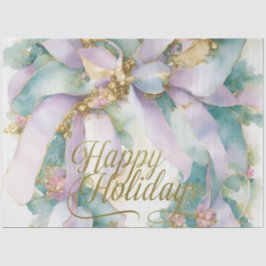 Weihnachtsblumen Lila Aquamarin Seidenpapier