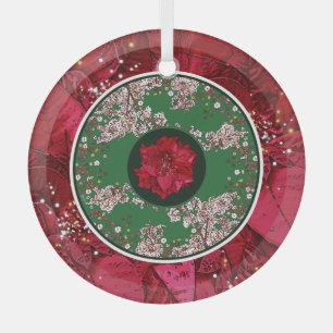 Weihnachtsblumen Ornament Aus Glas