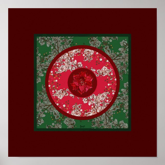 Weihnachtsblumen Poster (Vorne)