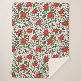 Weihnachtsblumen Sherpadecke