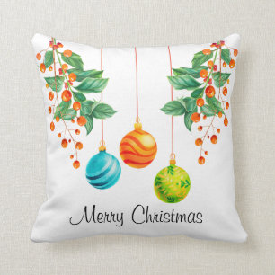 Weihnachtsblumen und -dekorationen kissen