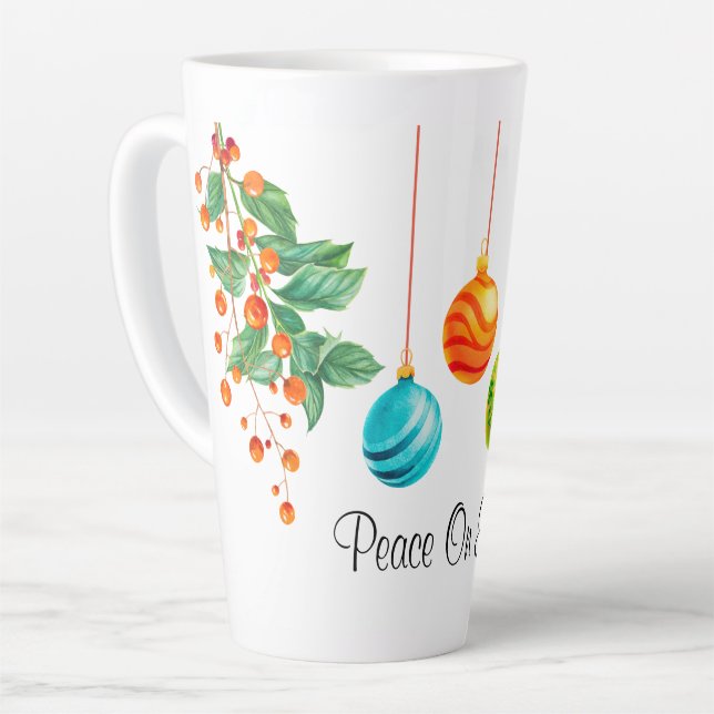 Weihnachtsblumen und -dekorationen milchtasse (Linke Ecke)