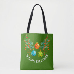 Weihnachtsblumen und -dekorationen tasche