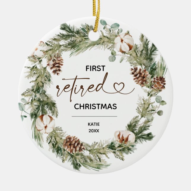 Weihnachtsblumengeschenk für Party Keramik Ornament (Vorne)