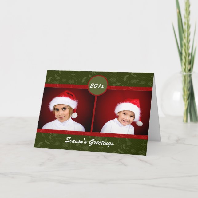 Weihnachtsblumenkarte Feiertagskarte (Vorderseite)